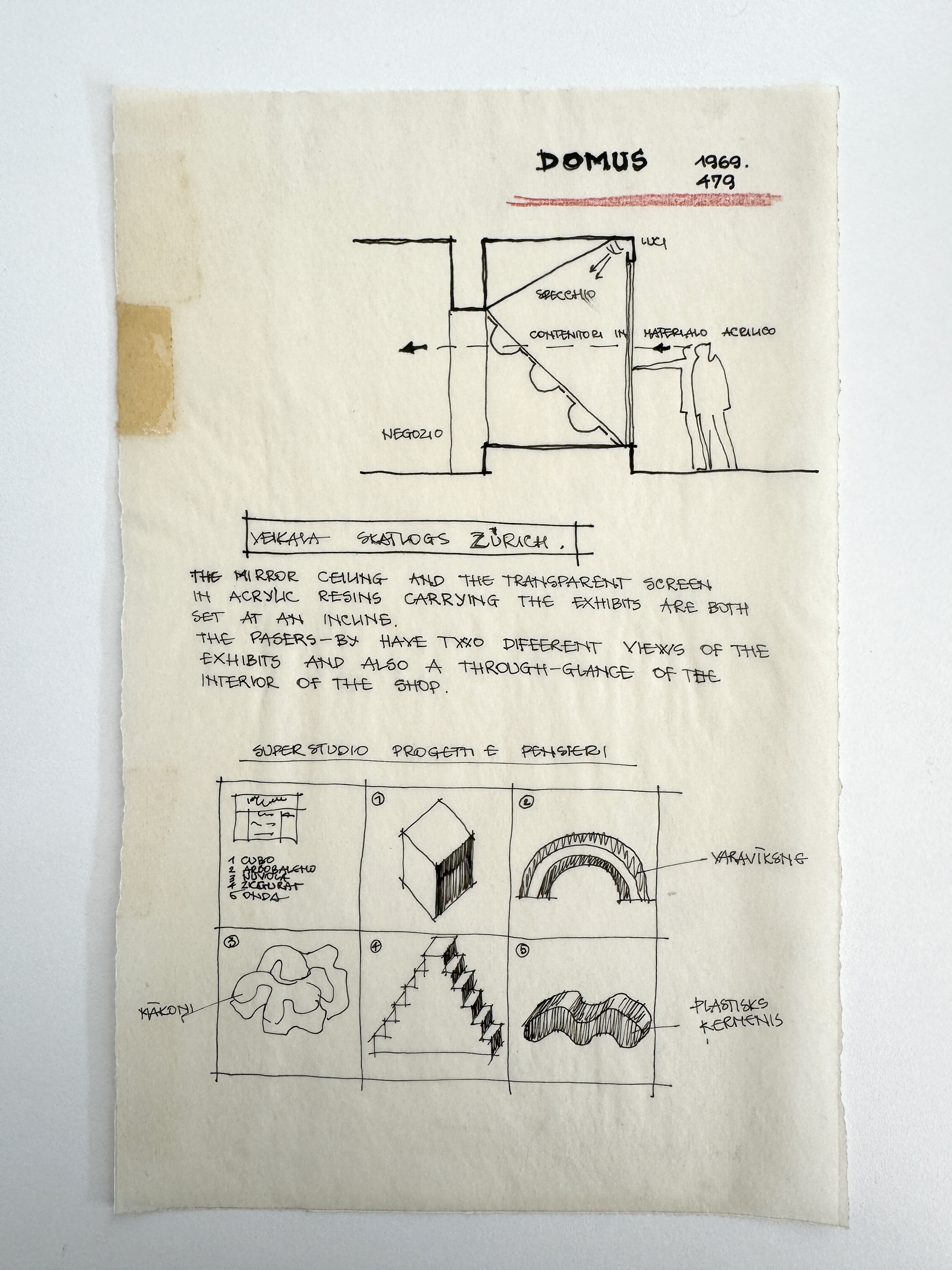 Drawing on a tracing paper. Image courtesy Ināra Kārkliņa and Māris Kārkliņš.